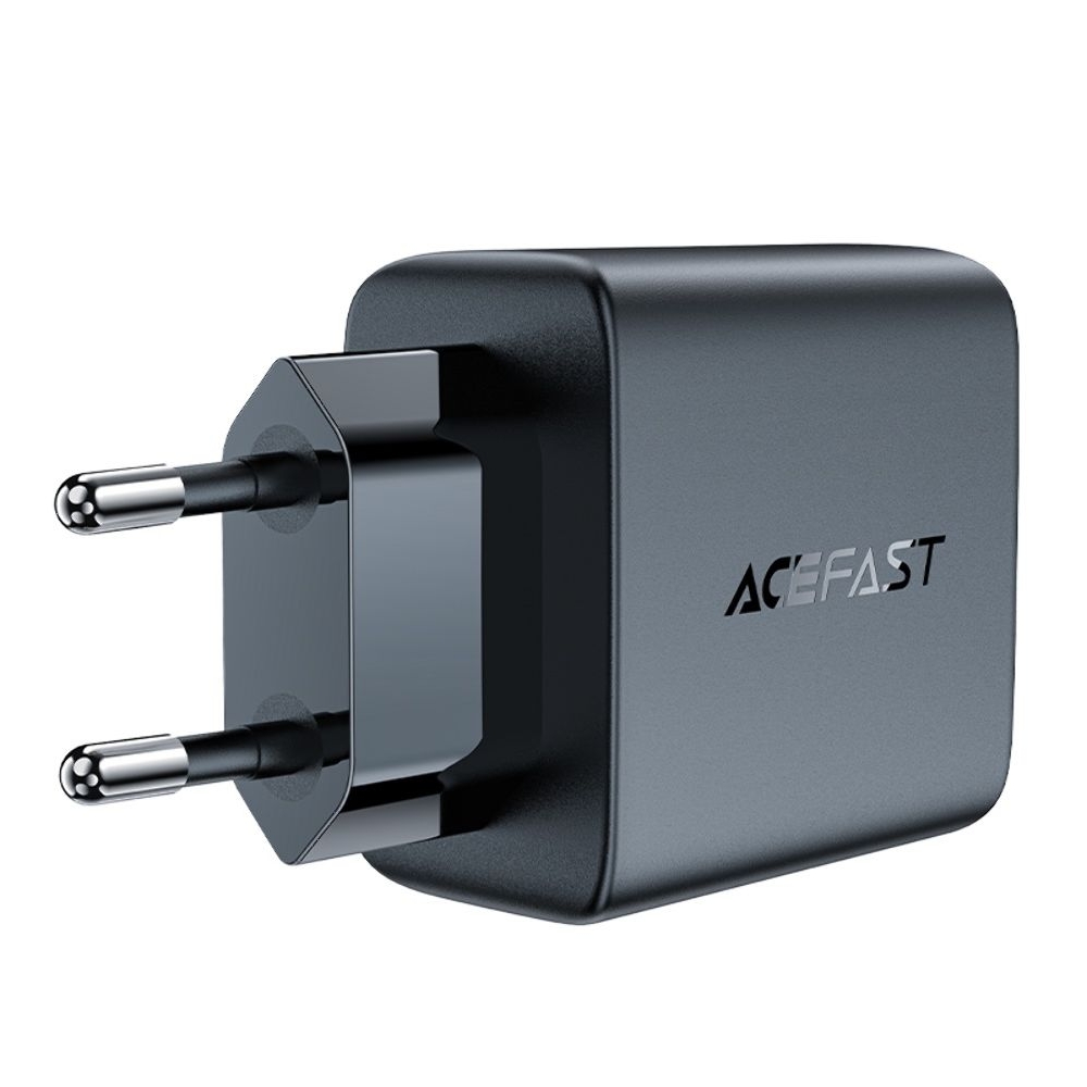Сетевое зарядное устройство Acefast A49, 2 Type-C , Power Delivery (35 Вт), GaN, черное