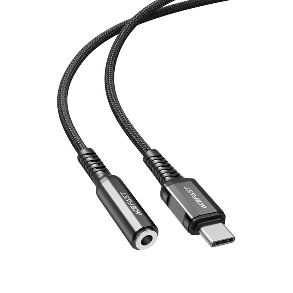 Кабель Acefast C1-07 Type-C to 3.5mm 0.18m, чорний