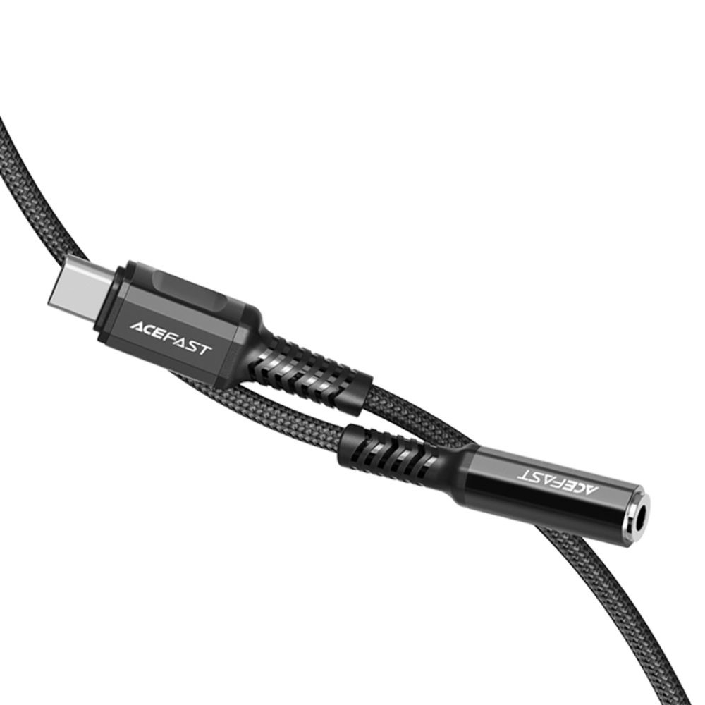 Кабель Acefast C1-07 Type-C to 3.5mm 0.18m, чорний