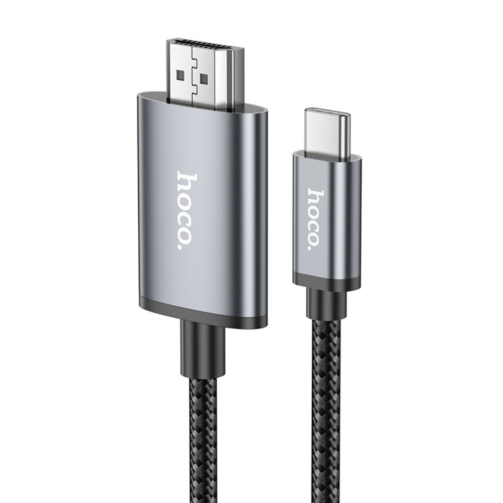 Кабель Hoco UA27 Type-C to HD TV 1m metal, сірий