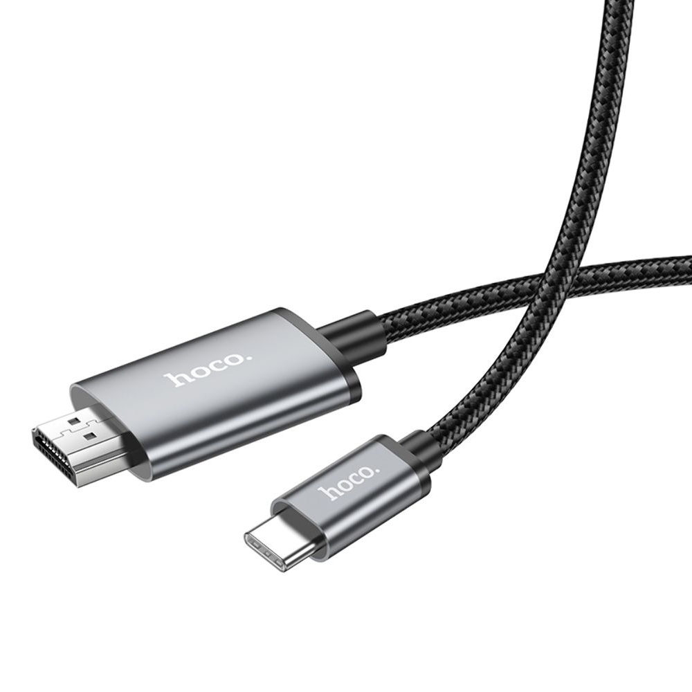 Кабель Hoco UA27 Type-C to HD TV 1m metal, сірий