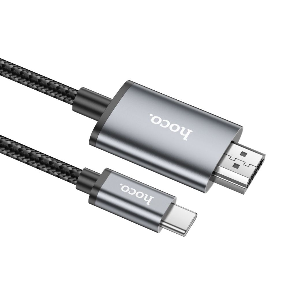 Кабель Hoco UA27 Type-C to HD TV 1m metal, сірий