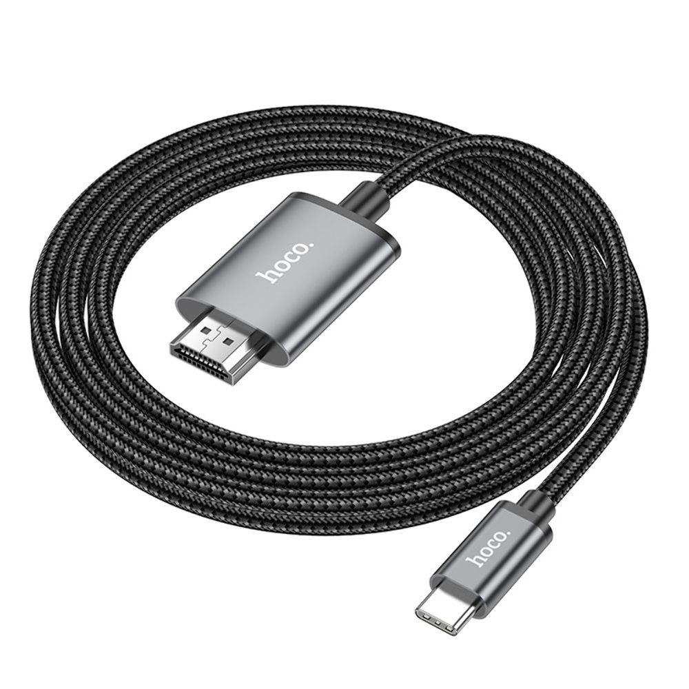 Кабель Hoco UA27 Type-C to HD TV 1m metal, сірий