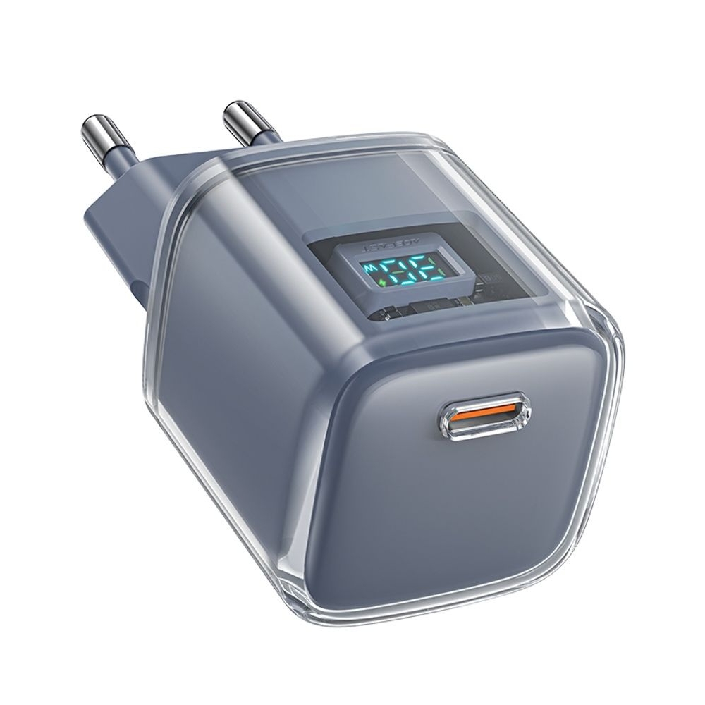 Сетевое зарядное устройство Acefast A53, Type-C , Power Delivery (30 Вт), серое