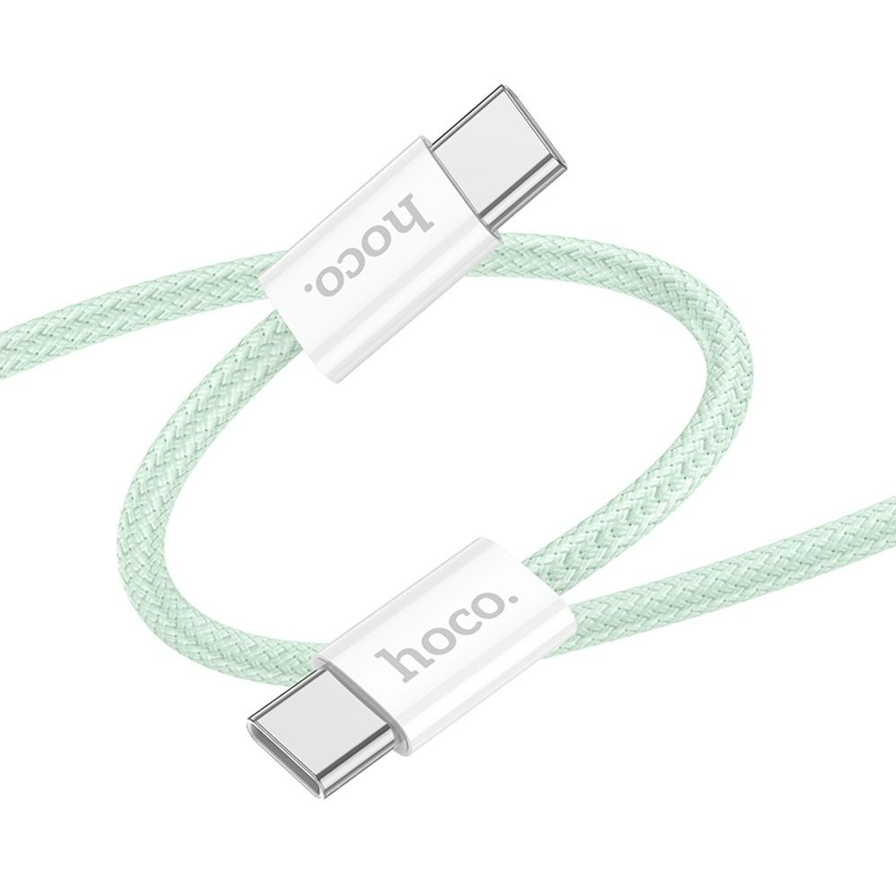 Кабель Hoco X104 Type-C на Type-C PD 60W 1m, зеленая