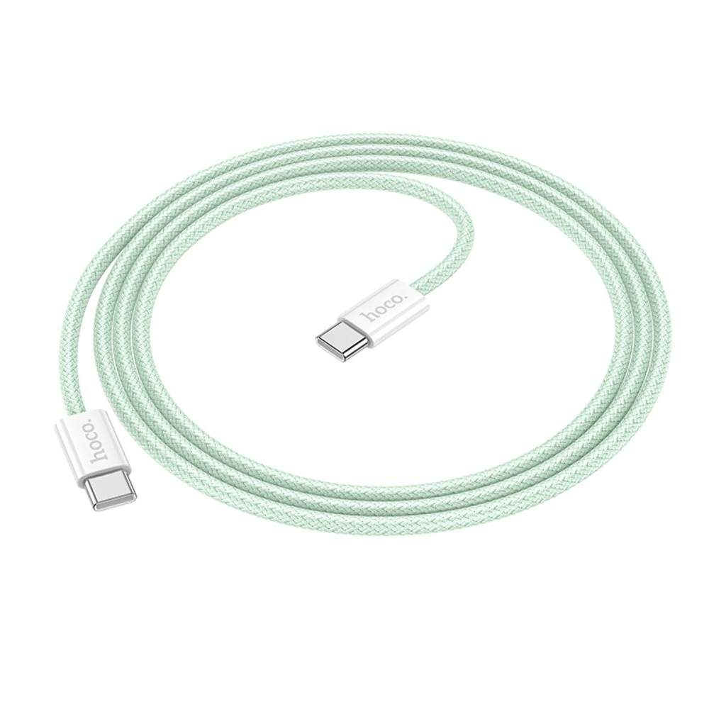 Кабель Hoco X104 Type-C на Type-C PD 60W 1m, зеленая