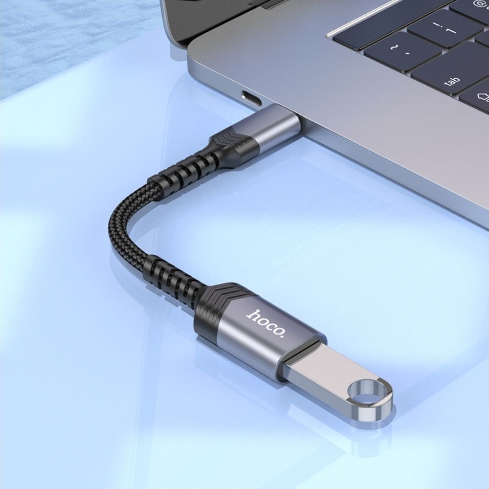 Мультиадаптер хаб Hoco UA24 Type-C to USB 3.0 серый