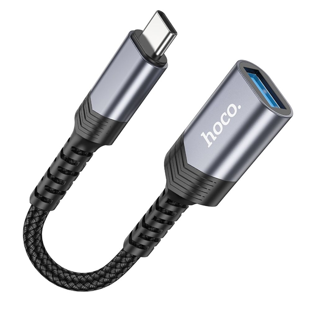 Мультиадаптер хаб Hoco UA24 Type-C to USB 3.0 серый