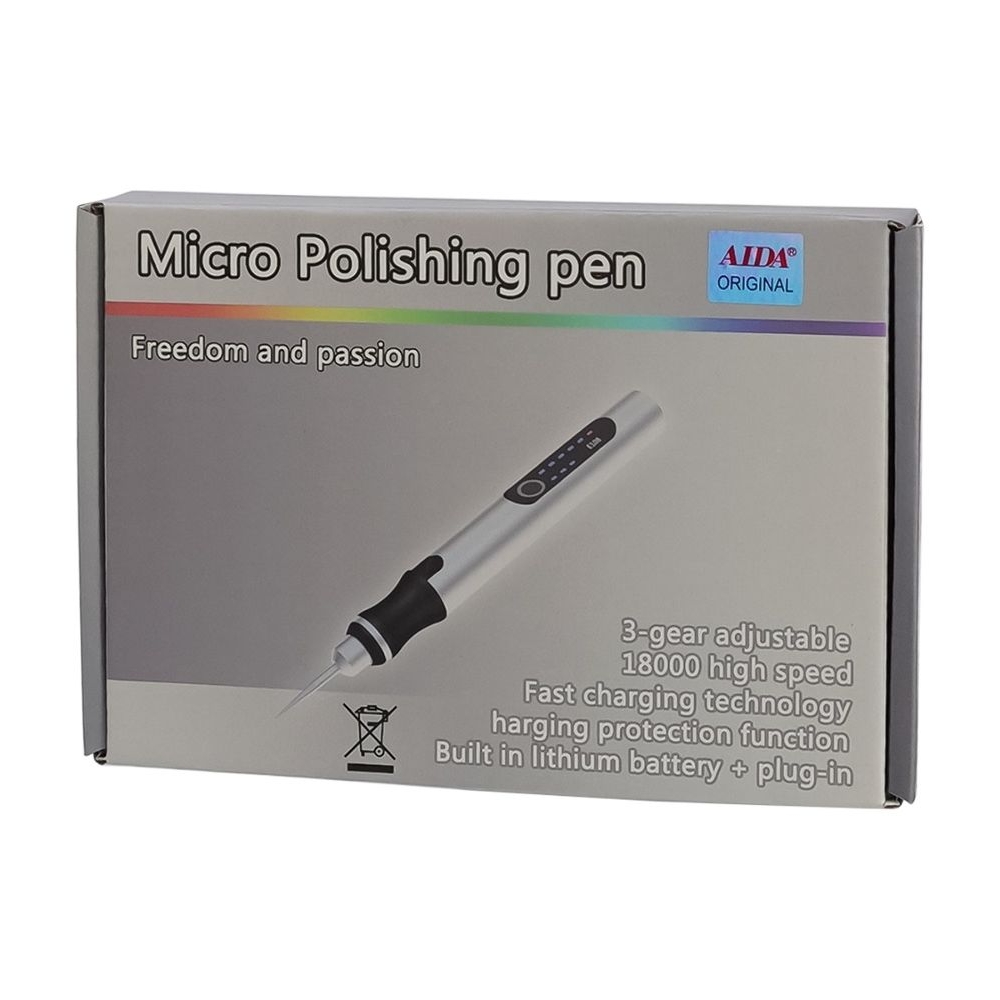 Бормашинка аккумуляторная Aida E-108 (набор насадок для гравировки, шлифовки, полировки, 3 скорости работы)