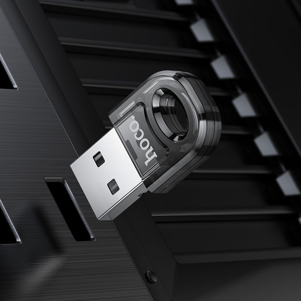 Адаптер переходник Hoco UA28 USB to, Bluetooth transparent, чорний