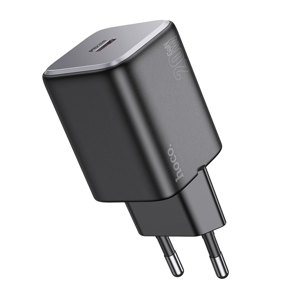 Сетевое зарядное устройство Hoco N40 Type-C Power Delivery (20 Вт), чорний