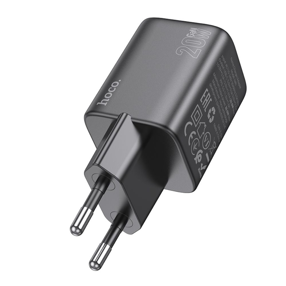 Сетевое зарядное устройство Hoco N40 Type-C Power Delivery (20 Вт), чорний