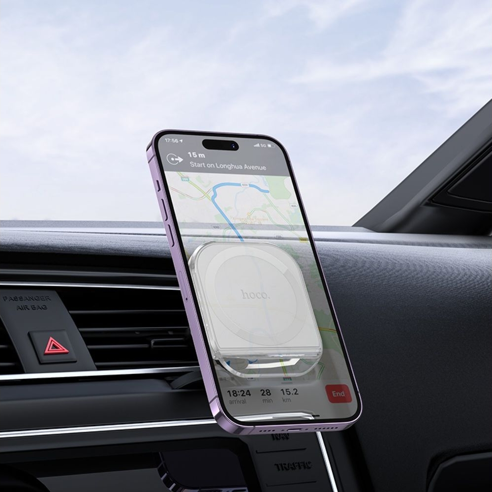 Автодержатель Hoco H42, магнитный, сірий