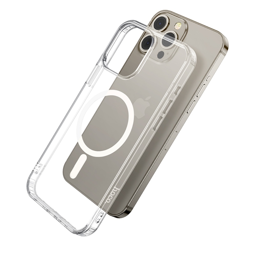 Чехол Hoco airbag anti-fall c Mag Safe для Apple iPhone 15 Pro прозрачный