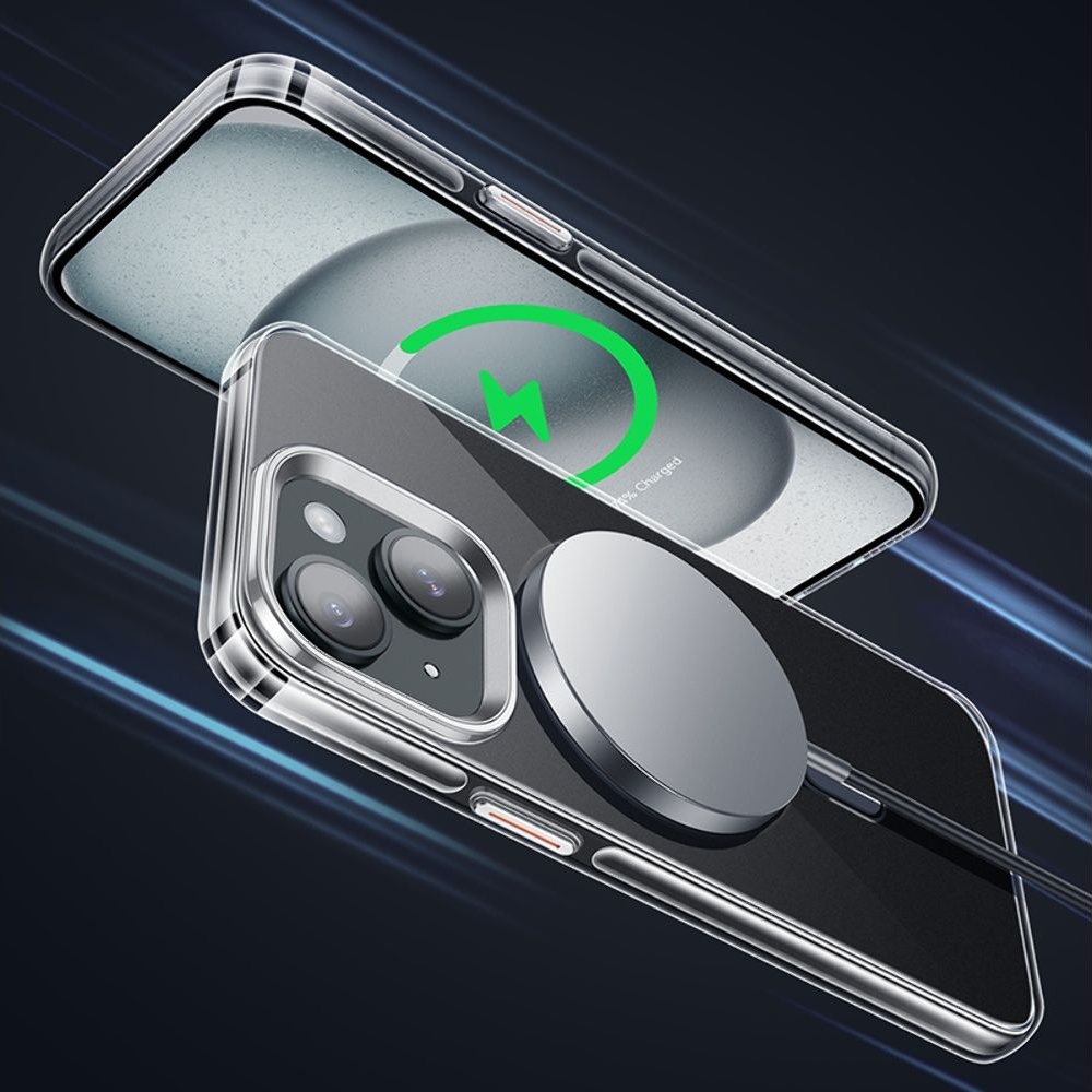 Чехол Hoco Amber AS3 c Mag Safe для Apple iPhone 15 прозрачно-, чорний