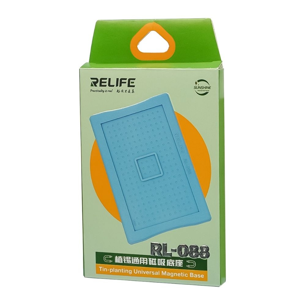 Площадка магнитная Relife RL-088, для трафаретов BGA 1мм/ 2мм, двусторонняя, силиконовая, термостойкая