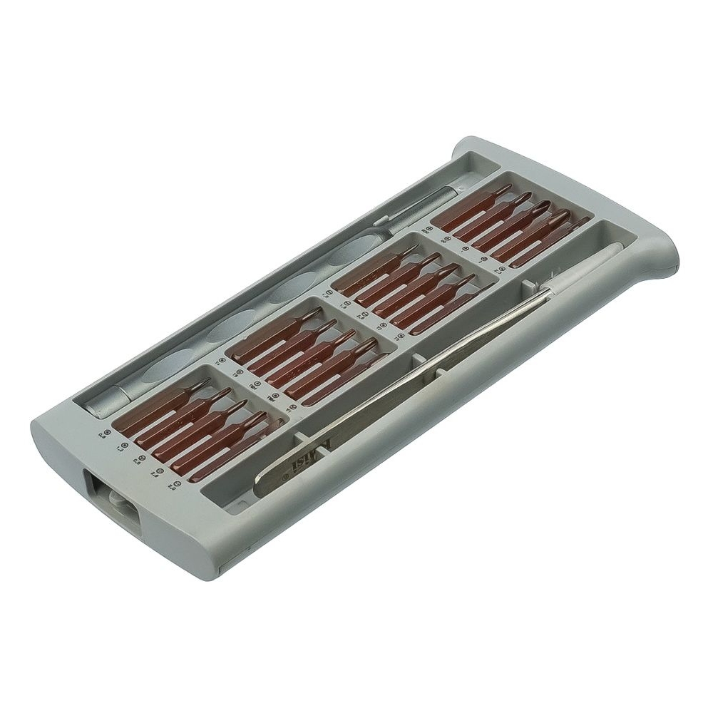 Набор инструментов Kaisi K-3022B из высокопрочной стали S2 (ручка, 20 бит, пинцет)