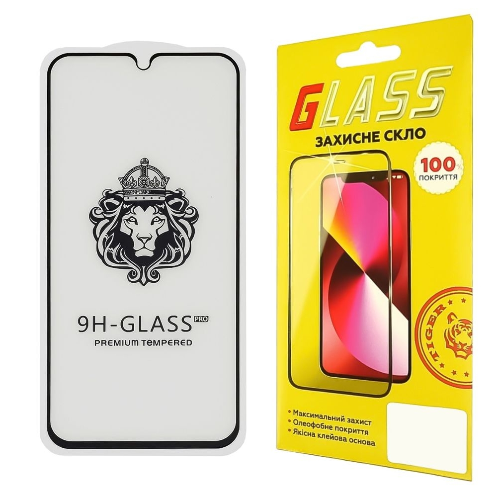 Закаленное защитное стекло Samsung SM-M156 M15 Full Glue Lion (0.3 мм, 2.5D, черное)