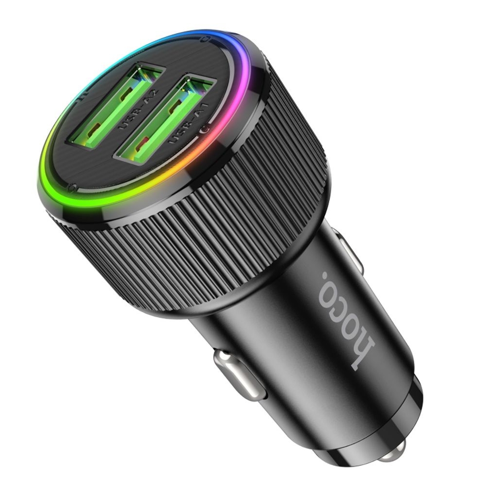 Автомобильний зарядний пристрій Hoco NZ14 2 USB PD 36W black | зарядка, зарядное устройство