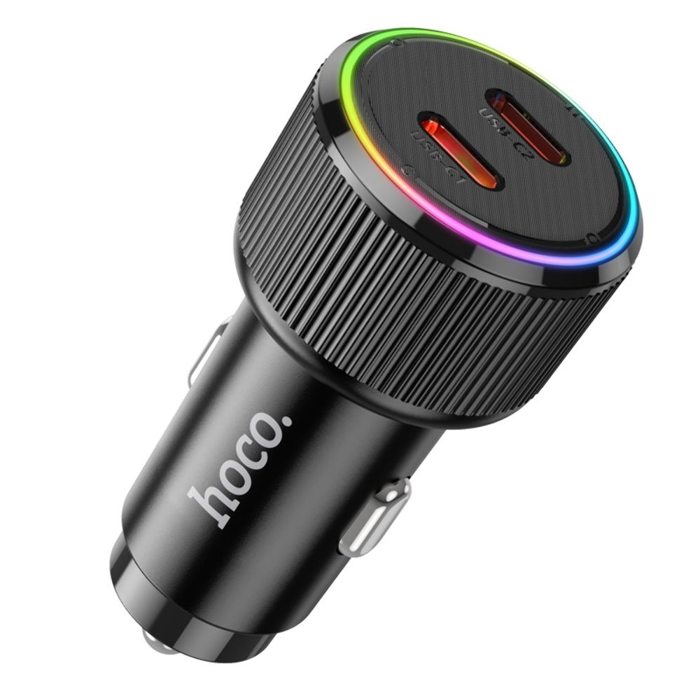 Автомобильний зарядний пристрій Hoco NZ14B 2 Type-C PD 50W black | зарядка, зарядное устройство