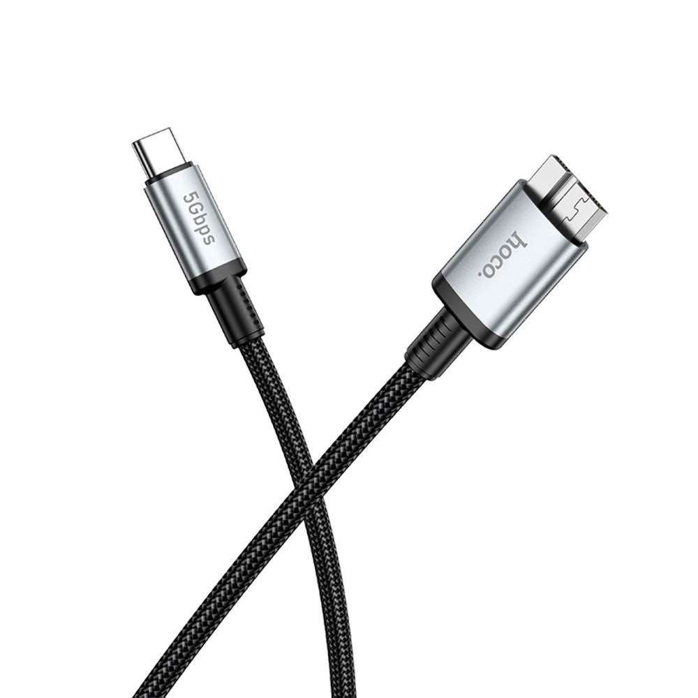 Мультимедийный кабель Hoco US10 Type-C to Micro USB3.0 5Gbit/s 0.5m black
