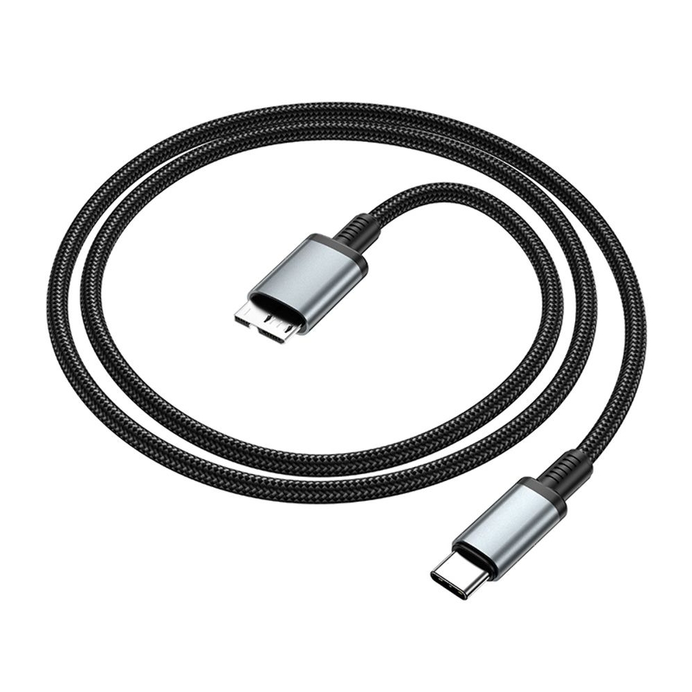Мультимедийный кабель Hoco US10 Type-C to Micro USB3.0 5Gbit/s 0.5m black
