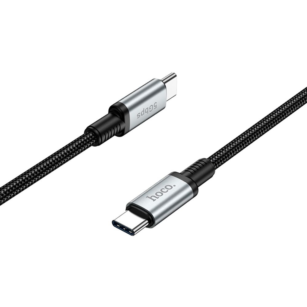 Мультимедийный кабель Hoco US10 Type-C to Type-C USB3.0 5Gbit/s 0.5m black