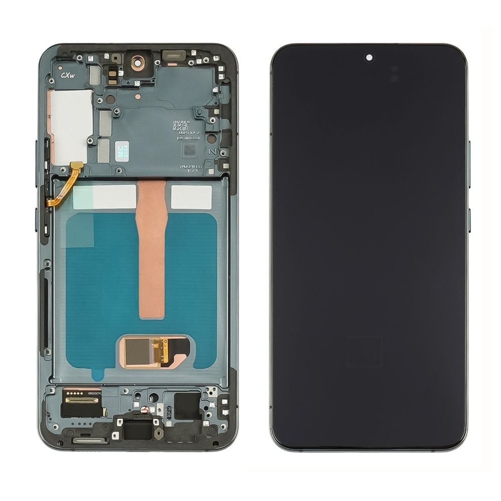 Дисплей Samsung SM-S906B Galaxy S22 Plus, чорний | з тачскріном | High Copy | дисплейный модуль, экран и зеленой корпусной рамкой OLED