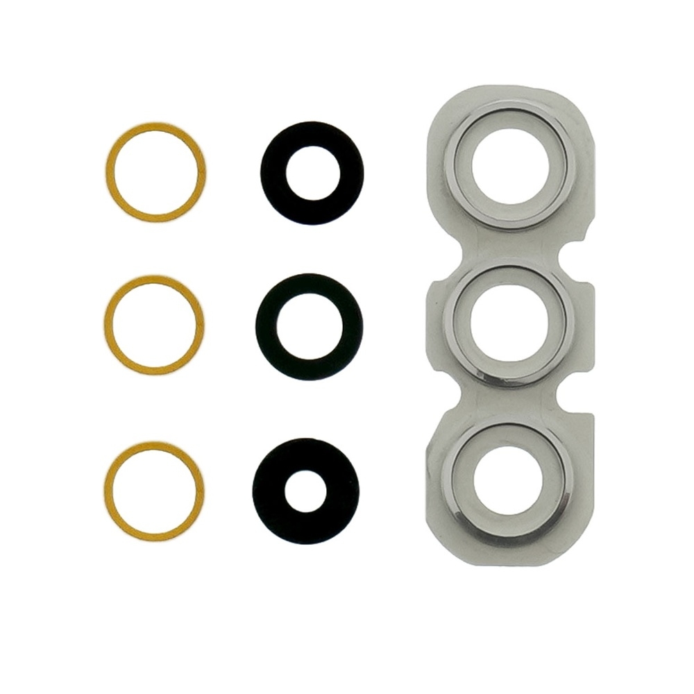 Стекло камеры для Samsung SM-A345 Galaxy A34 с серебристой рамкой