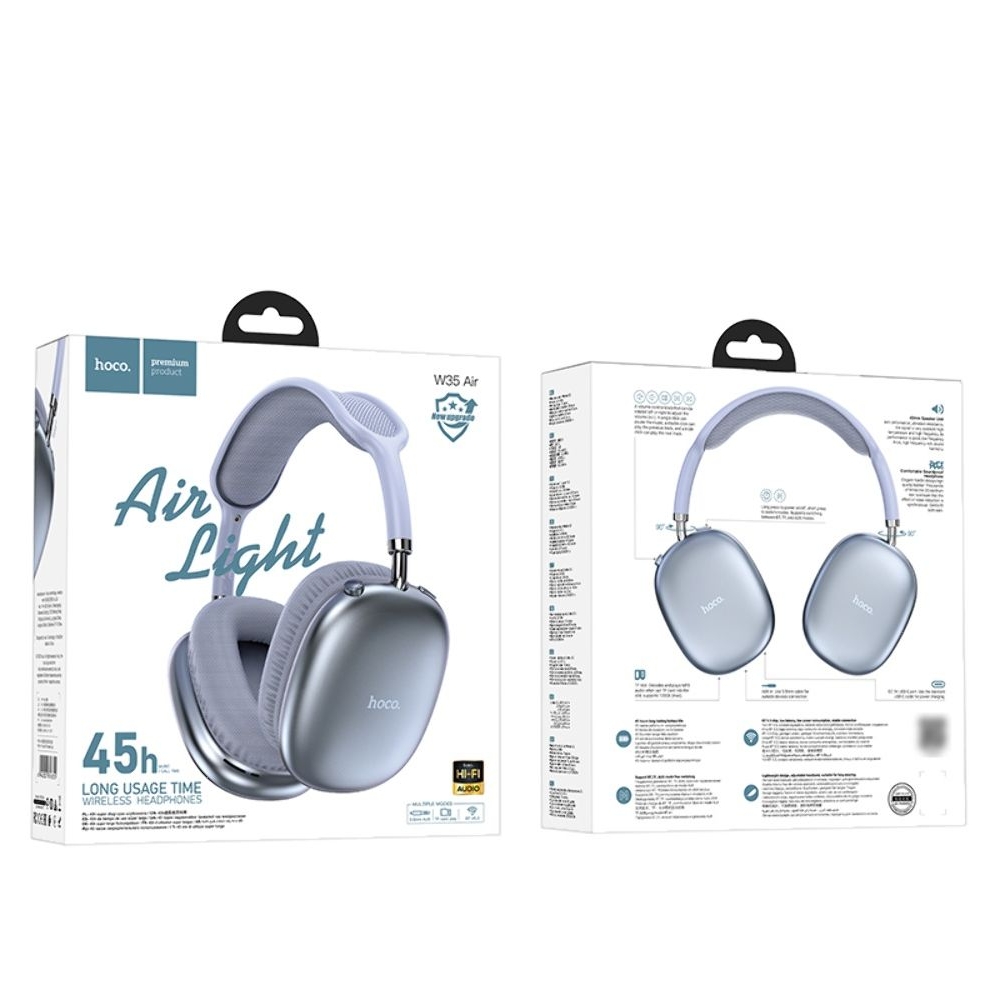 Беспроводные наушники Hoco W35 Air Triumph накладные blue