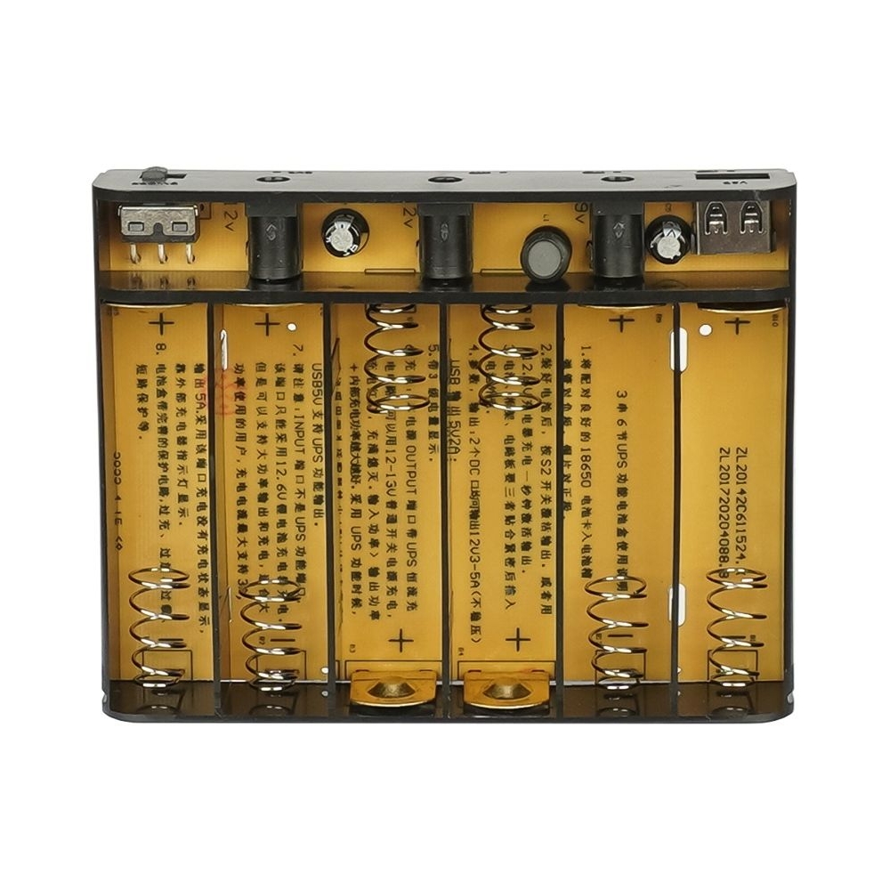 Источник резервного питания для сетевого оборудования 12V/ 9V/ 5V, под аккумуляторы 18650 (6 шт)