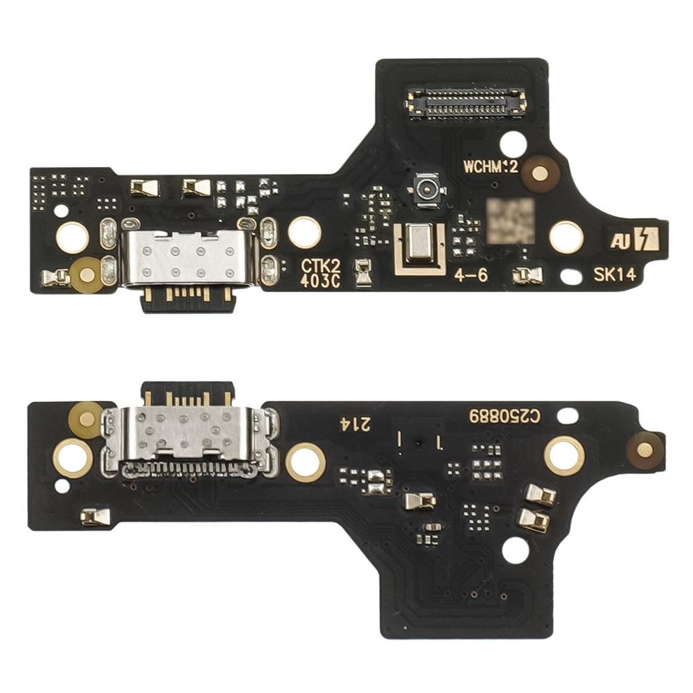 Плата зарядки Xiaomi Redmi 12, 23053RN02A, 23053RN02I, 23053RN02Y, шлейф коннектора зарядки, High Copy