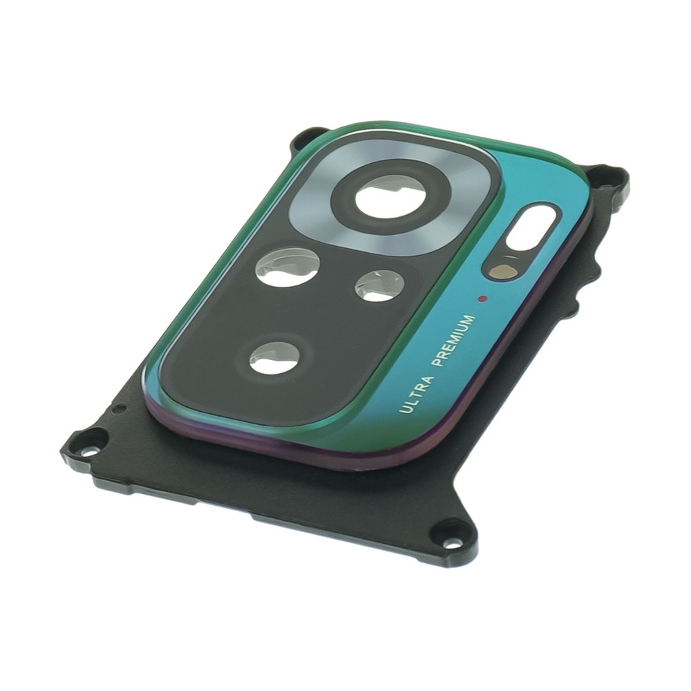 Стекло камеры для Xiaomi Note 10/ Note 10s с зелёной рамкой