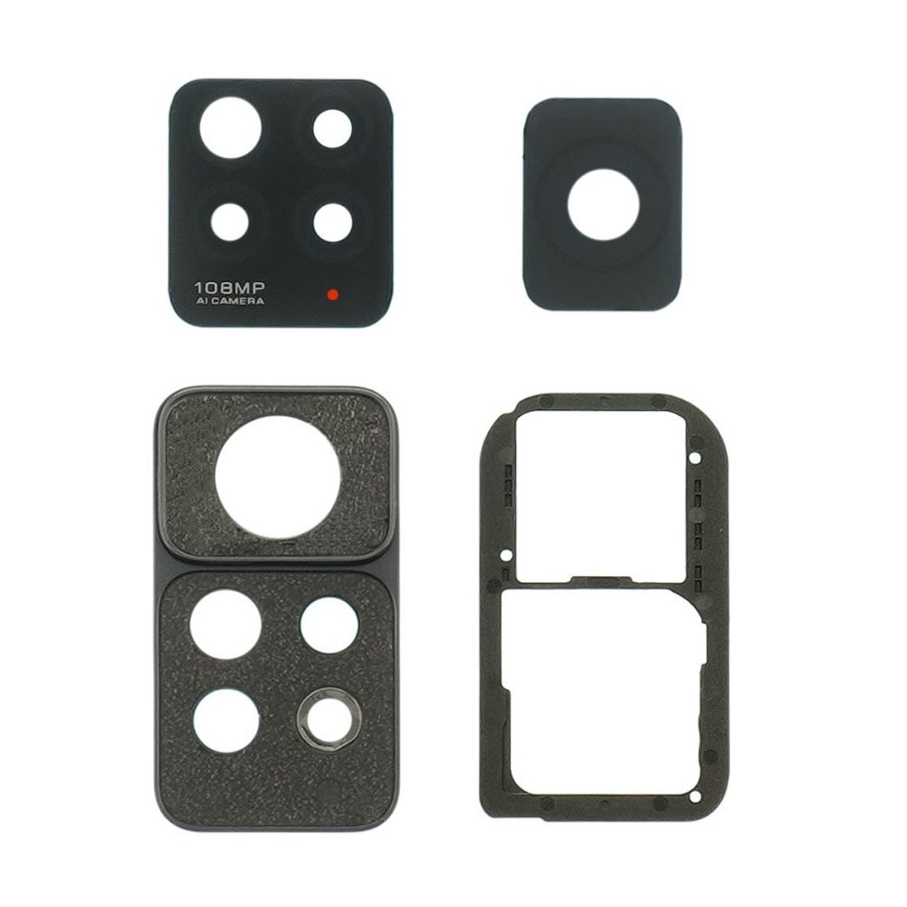 Стекло камеры для Xiaomi Note 11 Pro (4G) с серой рамкой