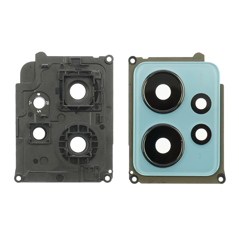 Стекло камеры для Xiaomi Note 12 (4G) с синей рамкой