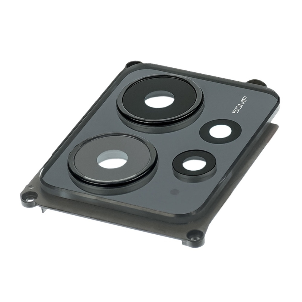 Стекло камеры для Xiaomi Note 12 (4G) с чёрной рамкой