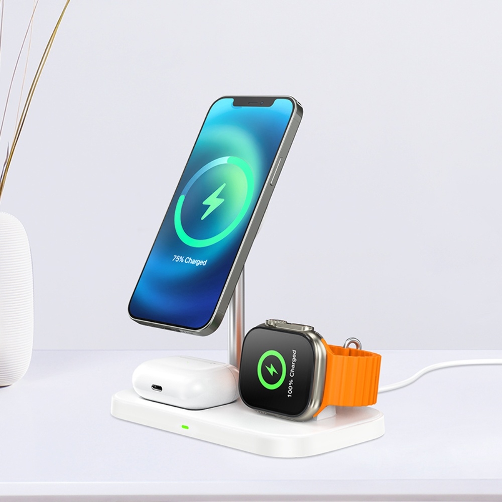 Беспроводное зарядное устройство Borofone BQ29 3в1 white
