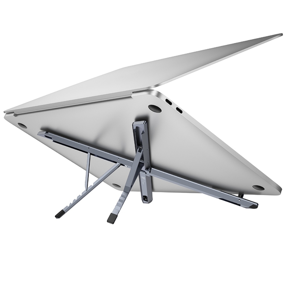 Металлическая подставка для ноутбука Hoco HD9 metal gray