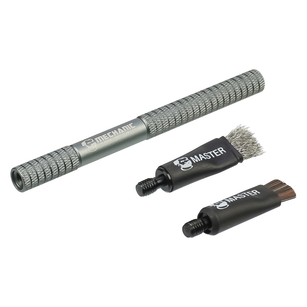 Щётка Mechanic Glue removal brush, двухсторонняя с нейлоновым и стальныи ворсом