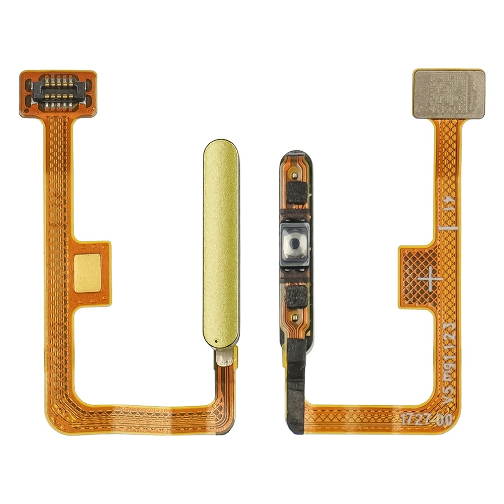 Шлейф Xiaomi Mi11 Lite с кнопкой вкл./выкл., и желтым сканером отпечатка пальца