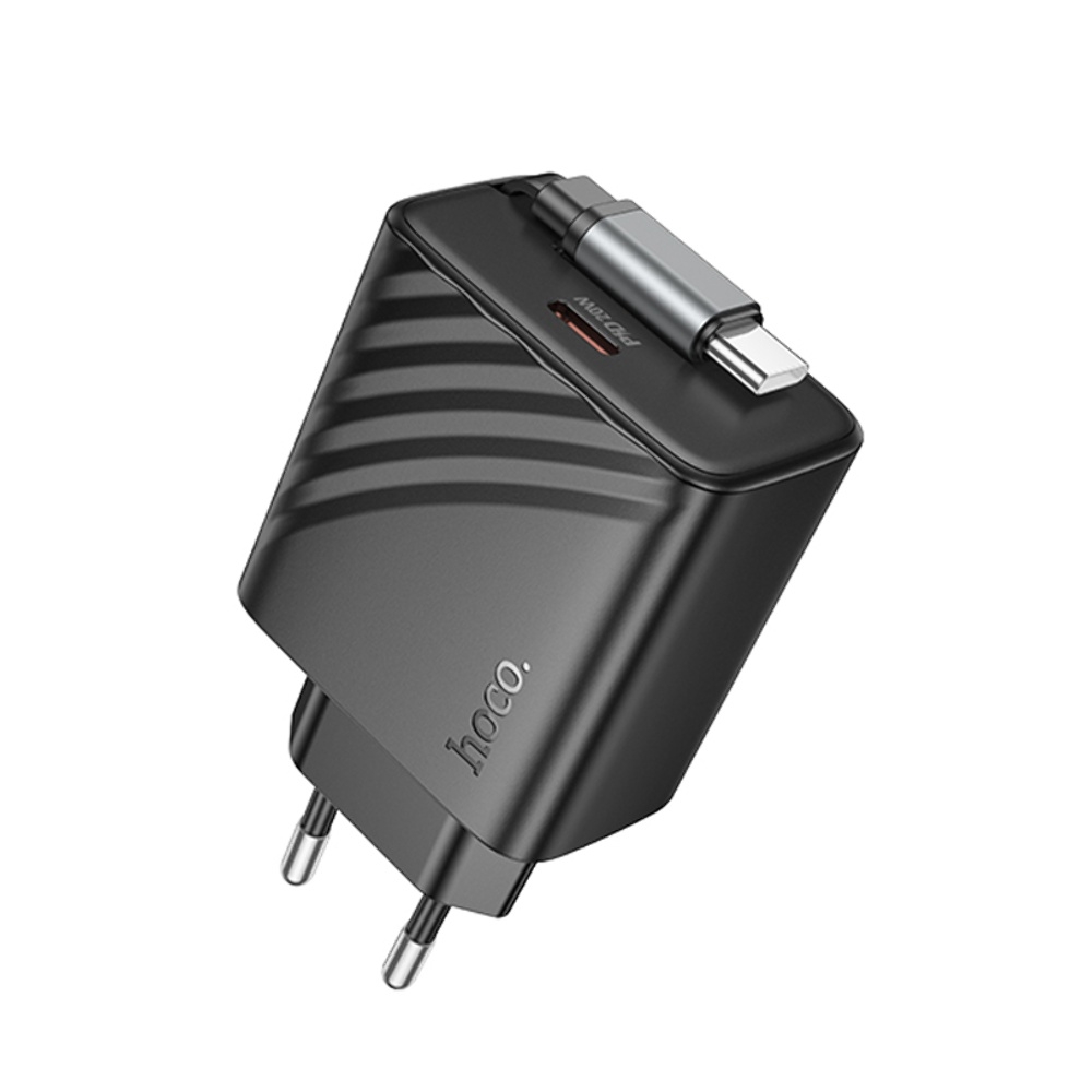 Сетевое зарядное устройство Hoco N57 Type-C PD + кабель Type-C black
