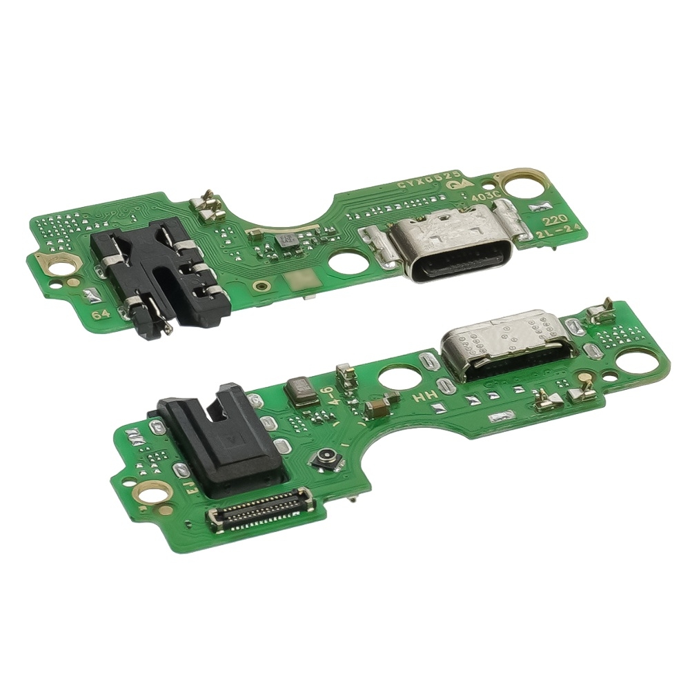 Плата зарядки Tecno Spark Go 2024 (BG6) на плате с микрофоном и компонентами