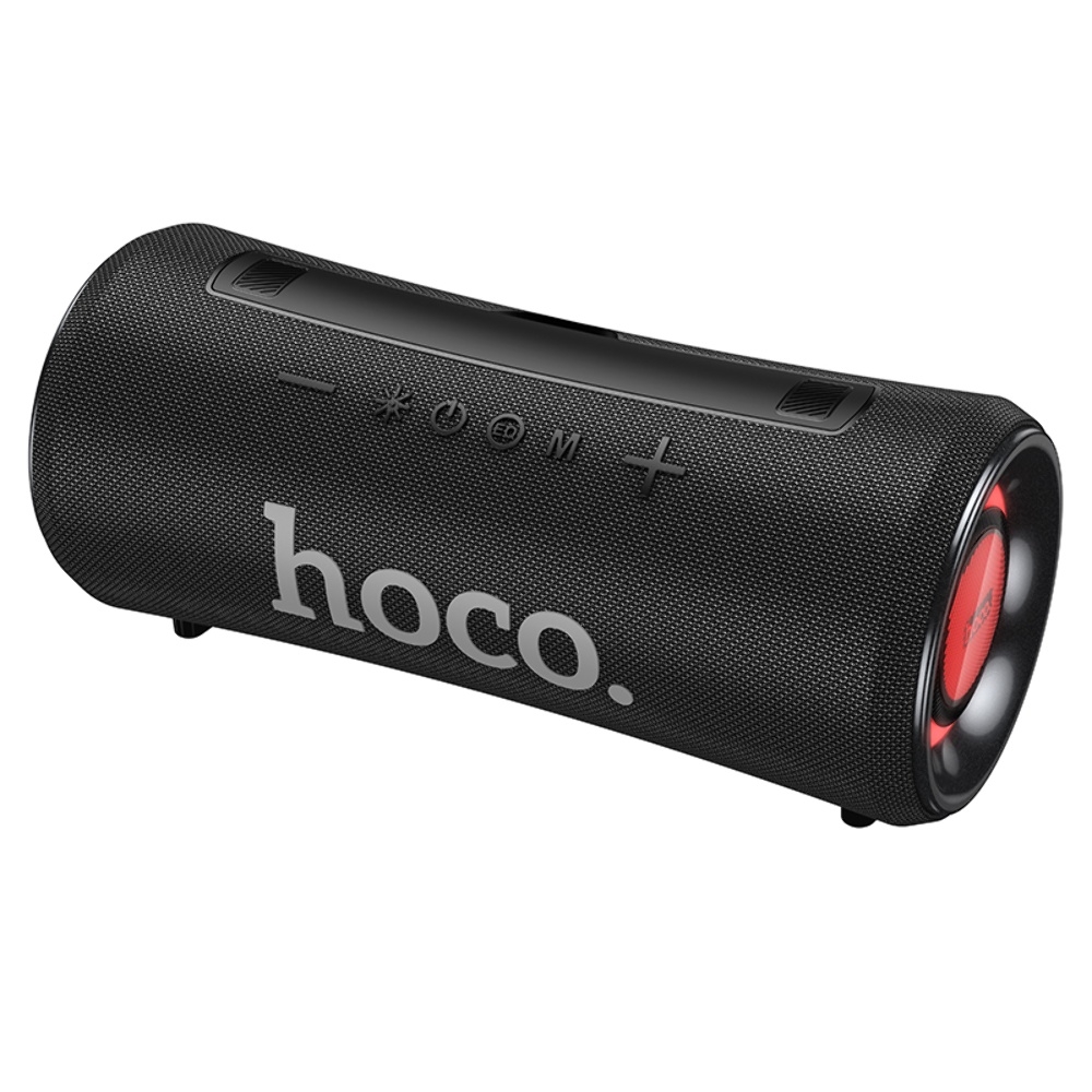 Портативная Bluetooth колонка Hoco HA10 с LED подсветкой black