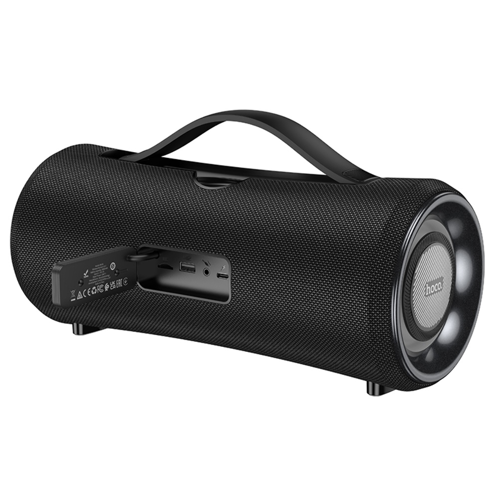 Портативная Bluetooth колонка Hoco HA10 с LED подсветкой black