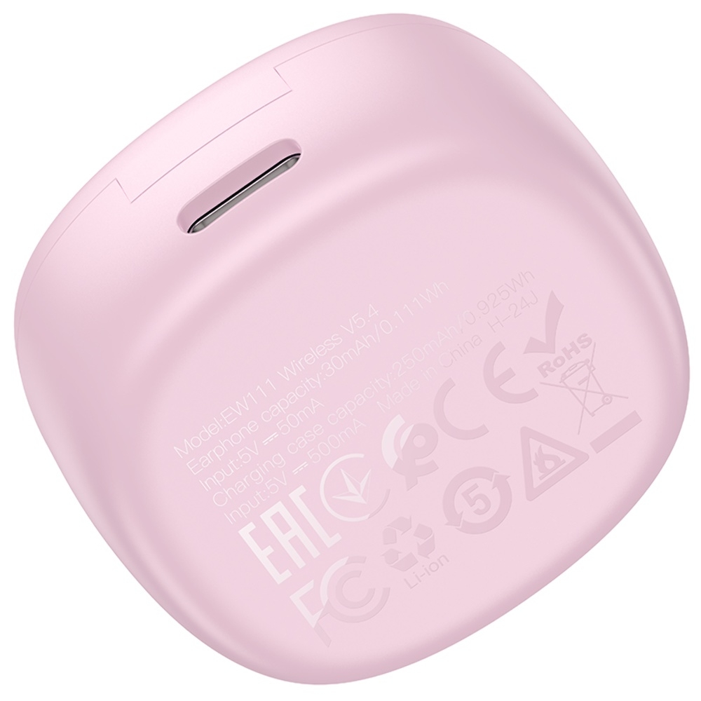 Беспроводные TWS наушники Hoco EW111 вакуумные детские pink