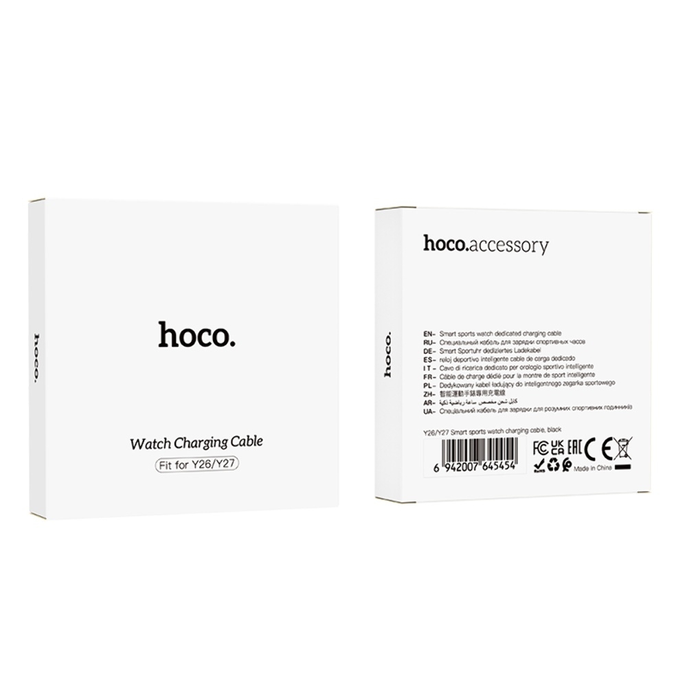 USB кабель для смарт часов Hoco Y26/Y27 black
