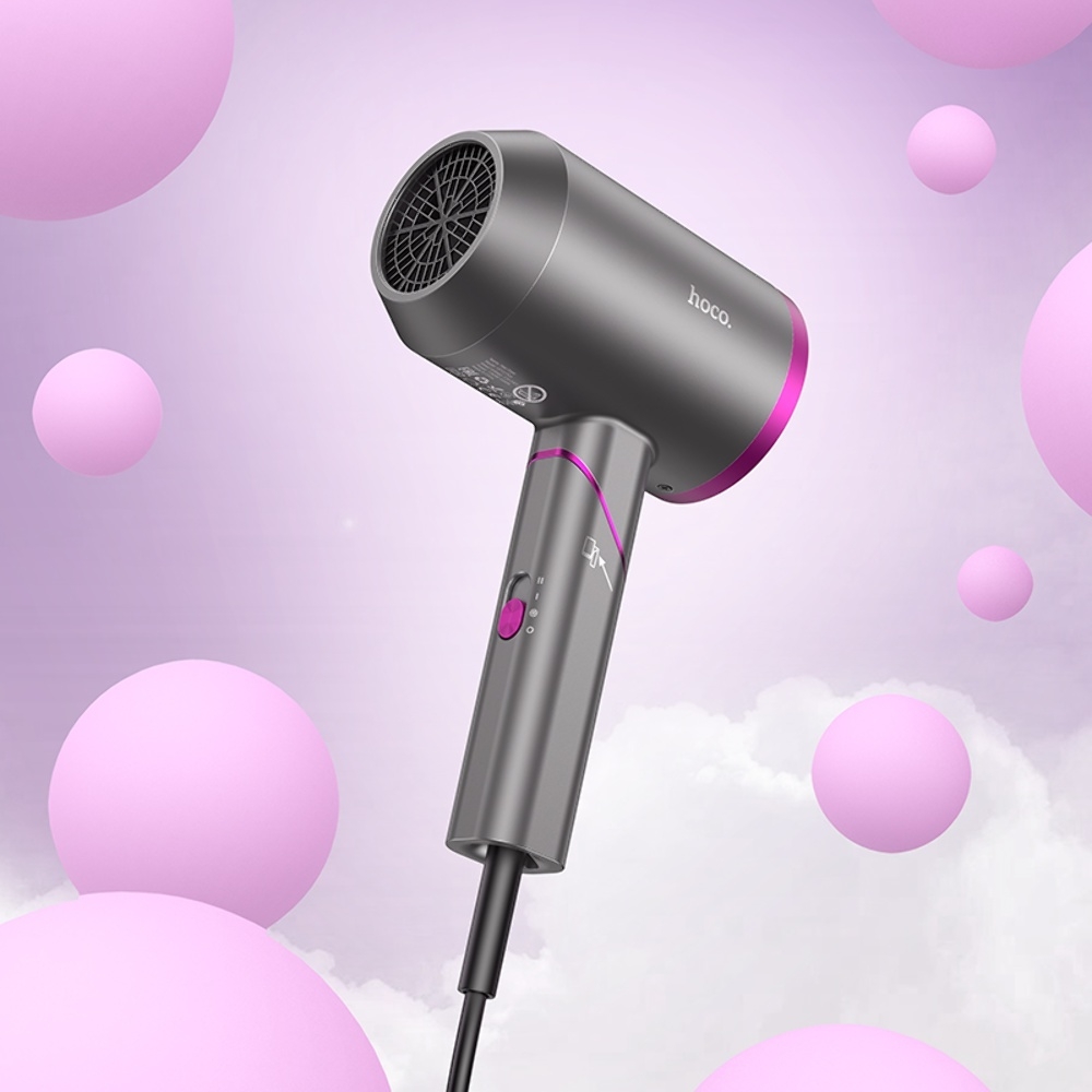 Фен для волос Hoco HP13 Plus rose red