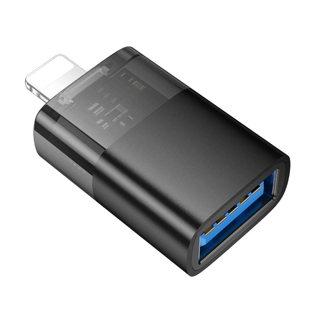 Адаптер переходник Hoco UA36 Lightning to USB black