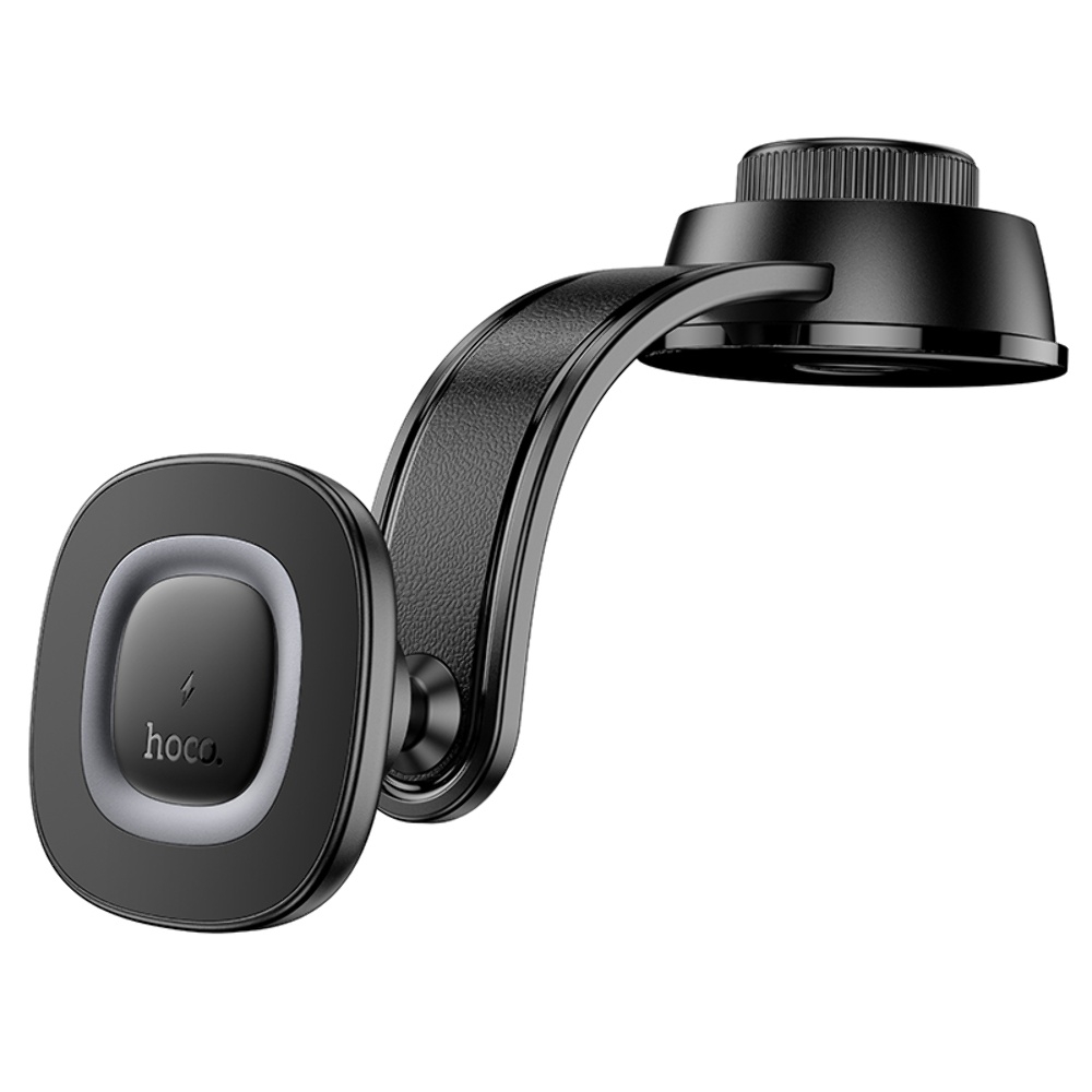 Автодержатель Hoco HW31 магнитный с беспроводной зарядкой 15W black metal gray