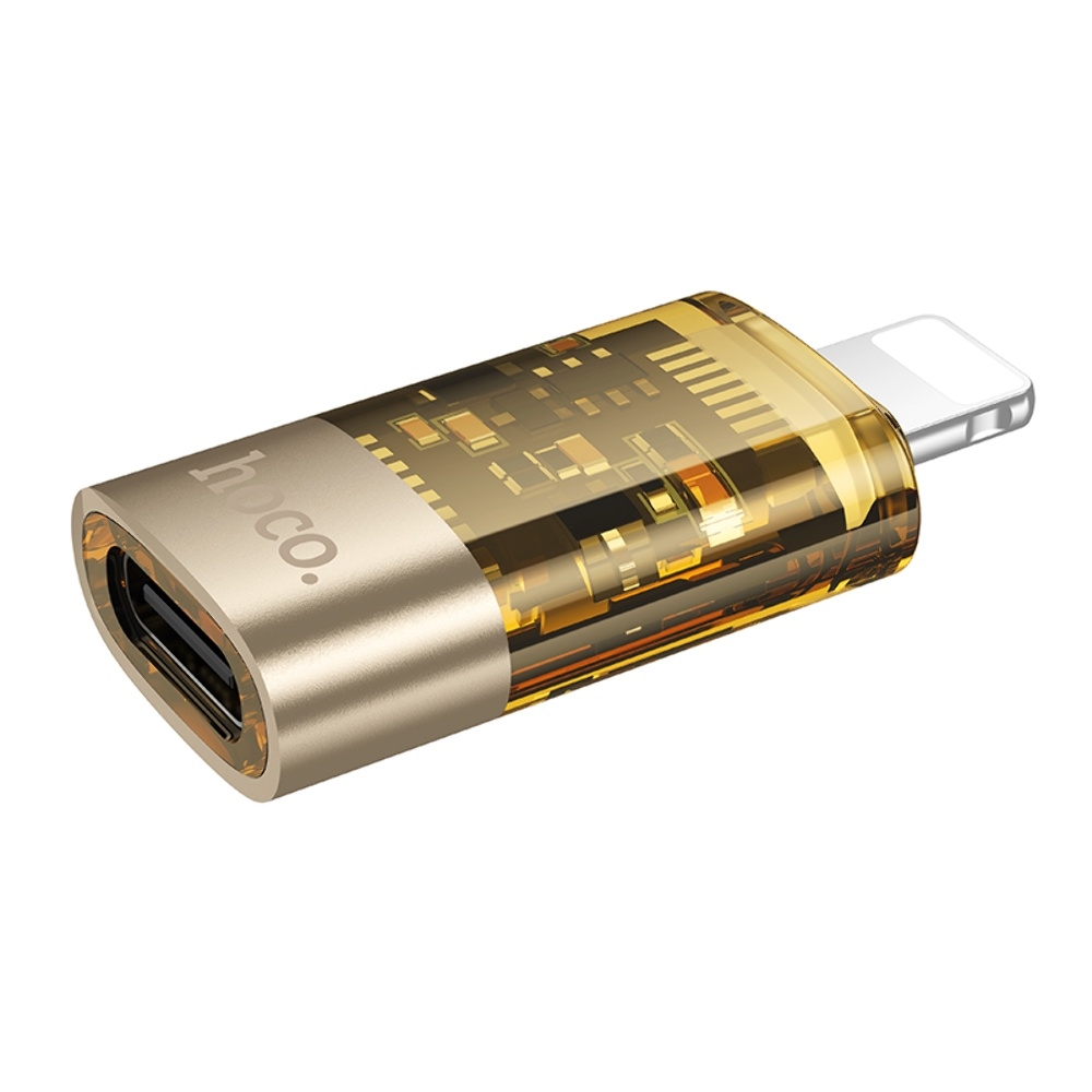 Адаптер LED Hoco UA38A Type-C to LED gold